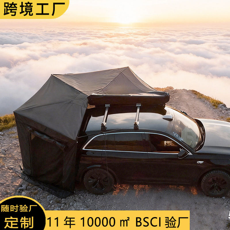 270-Degree Fan-Shaped Car Awning for Camping and Travel, Waterproof Sunshade