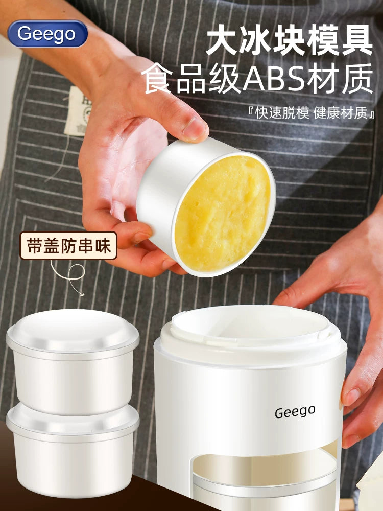 Geego Ice Cube Molds with Storage Box for Shaved Ice Machine