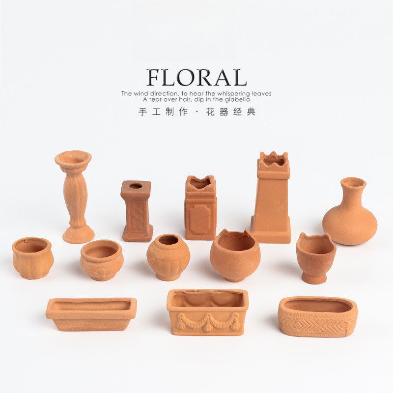 Mini Terracotta Succulent Planters - Breathable Clay Pots for Small Plants & Garden Decor