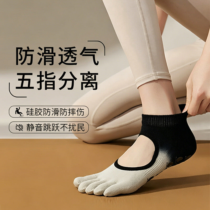 Professional Non-Slip Yoga Pilates Toe Socks for Women