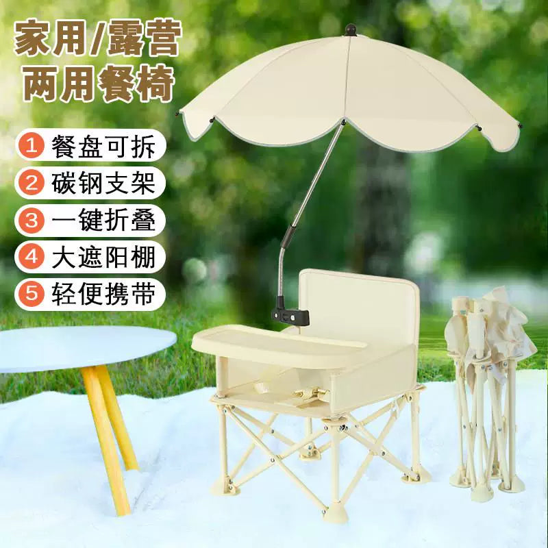 Portable Folding Baby High Chair with Tray for Indoor Outdoor Use