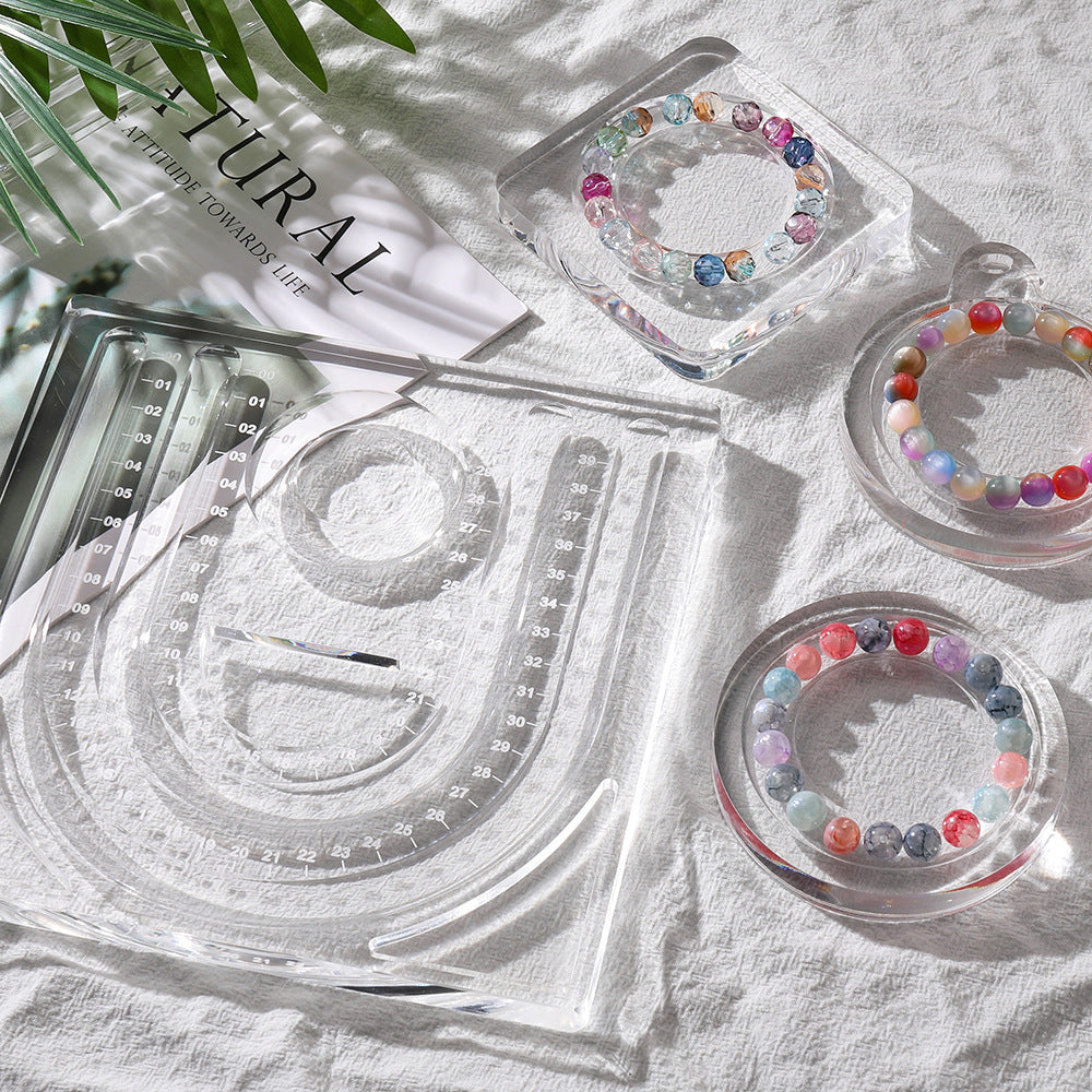 Acrylic Jewelry Display Tray for Bracelets and Beads, Storage and Sorting Organizer