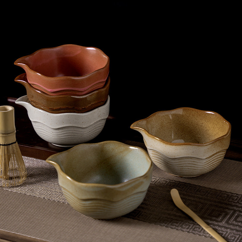 Vintage Japanese Style Ceramic Matcha Bowl for Tea and Snacks