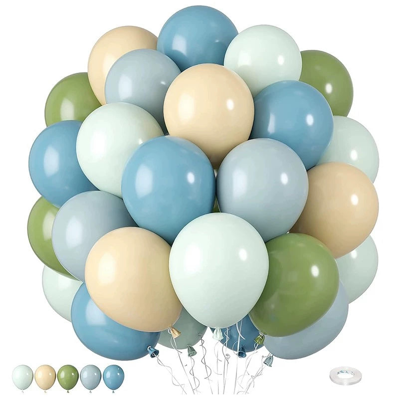 60-Pack 12-Inch Retro Latex Balloons for Parties and Celebrations