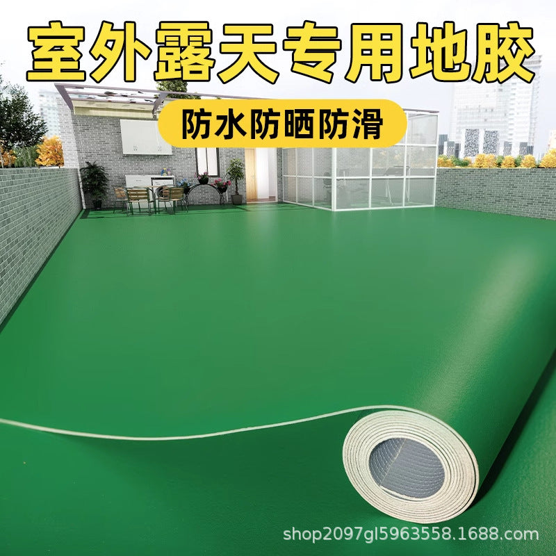 Green PVC Flooring Mat - Thickened, Wear-Resistant, Waterproof, Sunscreen for Indoor/Outdoor Patios