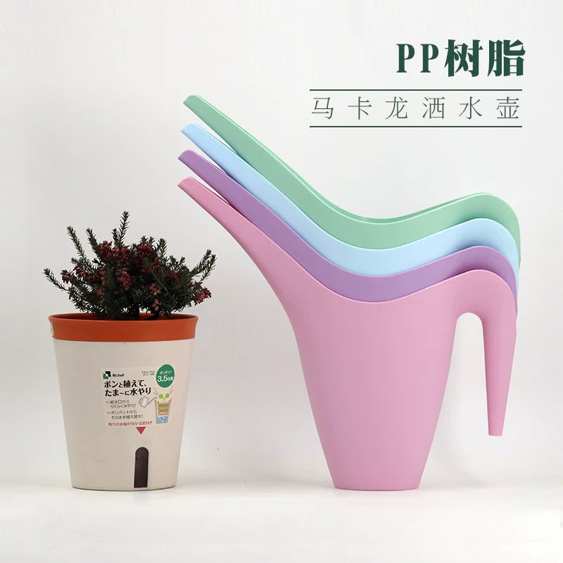 Large Capacity Long Spout Watering Can for Indoor and Outdoor Plants, 1.8L Plastic Garden Watering Pot