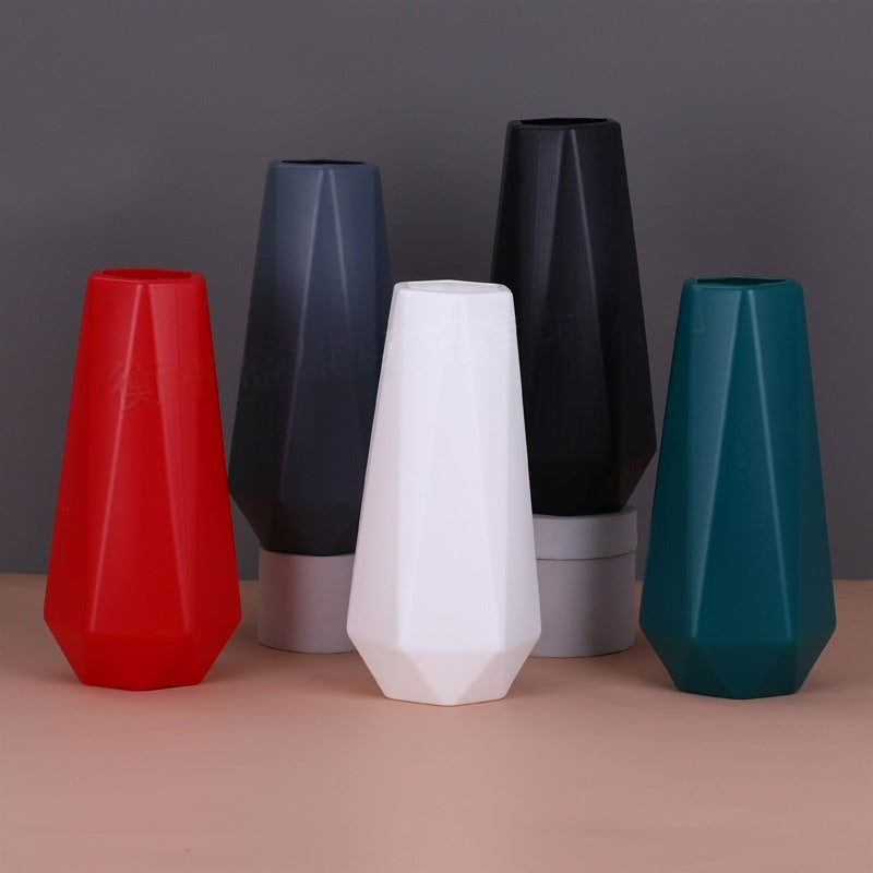 Hydroponic European Style Imitation Ceramic Plastic Vase for Home Decor and Floral Arrangements