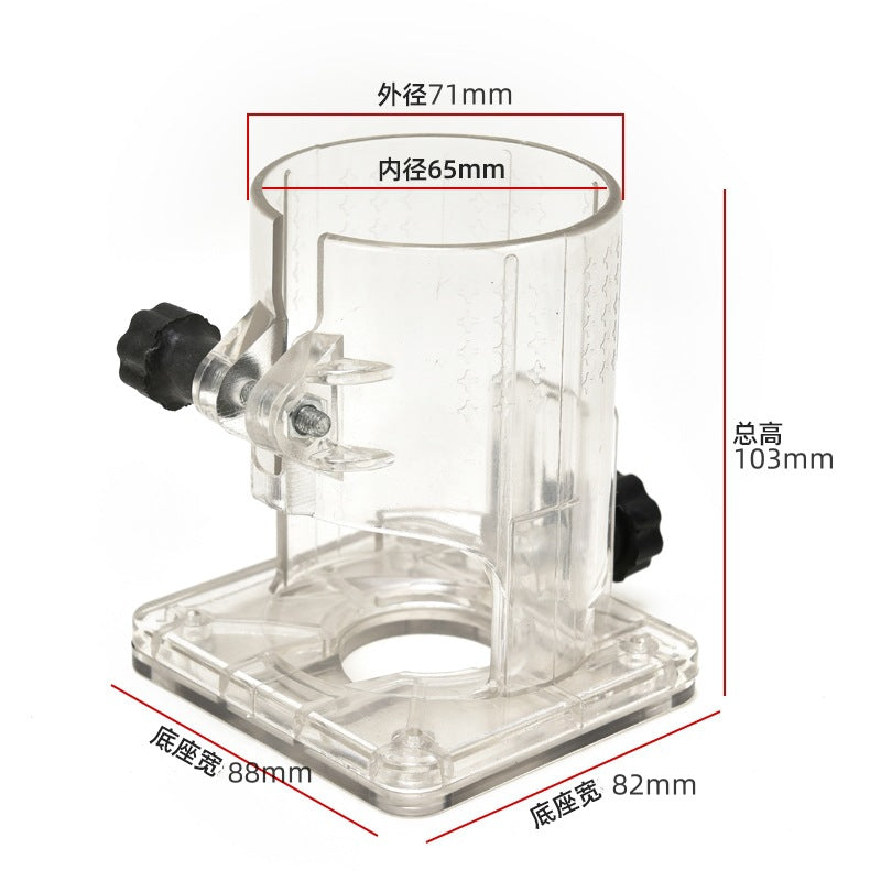 Electric Trimmer Base Transparent Cover for 3700 Woodworking Trimmer Machine Accessories