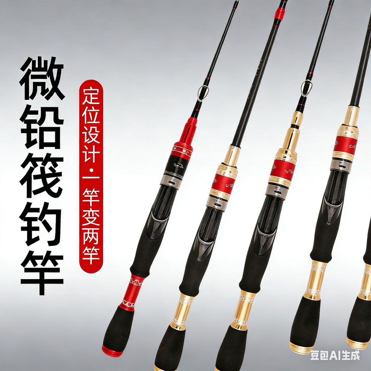 Telescopic Raft Fishing Rod with Soft Tail and Titanium Alloy Tip