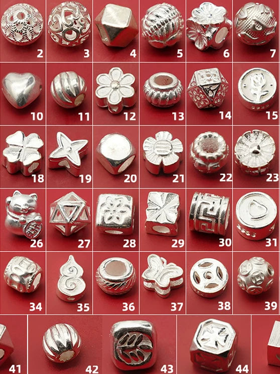 S925 Sterling Silver Spacer Beads for DIY Crystal Bracelets and Jewelry Making