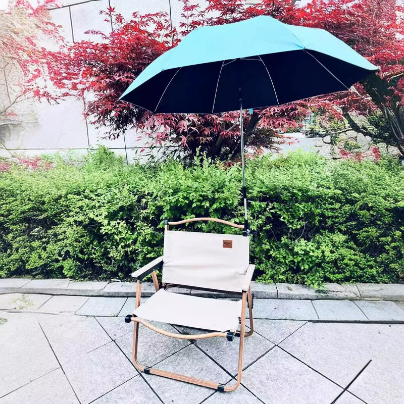 Portable Clamp-On Beach Umbrella for Camping & Fishing Chairs