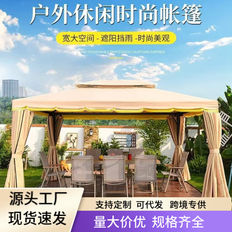 Outdoor Roman Canopy Gazebo for Patio Garden Events - Waterproof Sunshade Tent