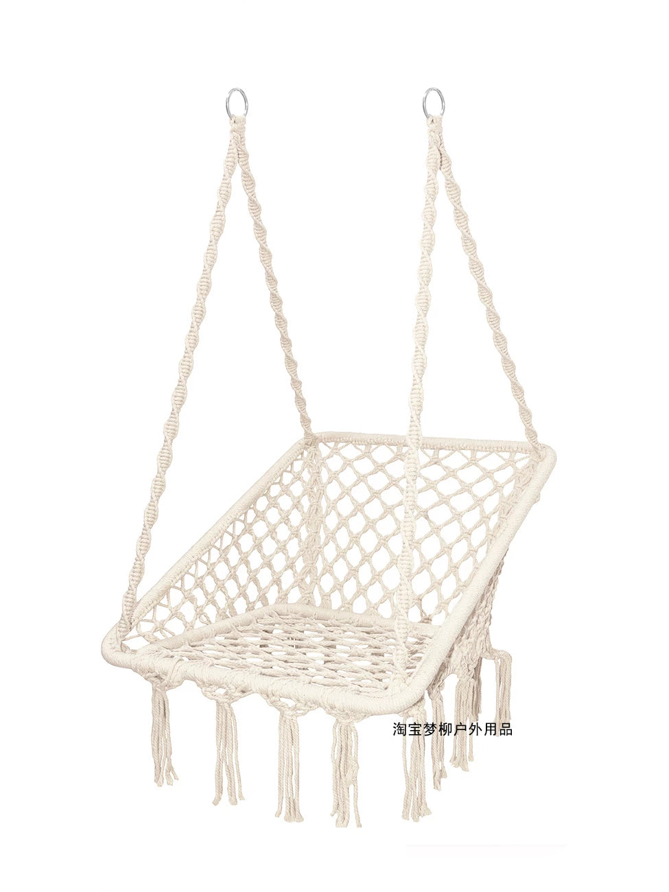 Indoor Outdoor Foldable Square Hanging Chair Swing Hammock for Balcony and Entertainment Farms