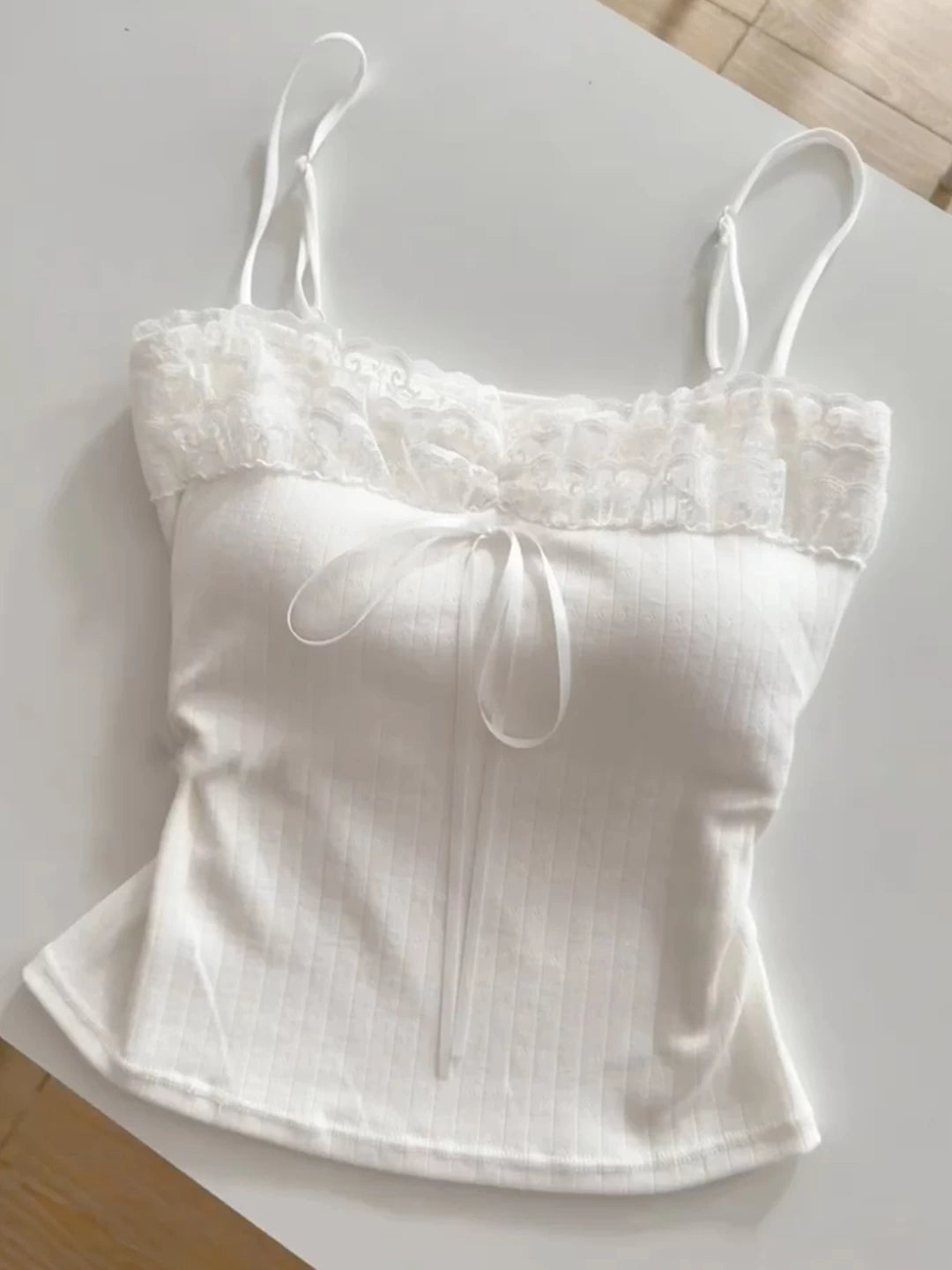 Lace Bralette Camisole with Built-in Pads for Women, Slimming and Versatile
