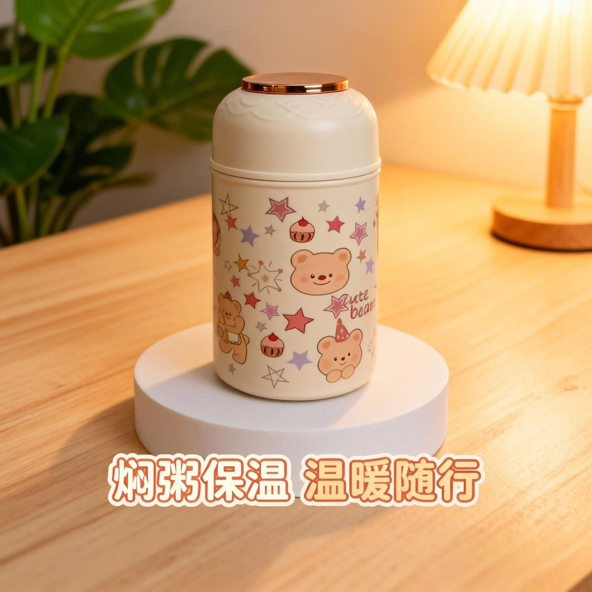 Minimalist Stainless Steel Food Jar with Handle, Wide Mouth Vacuum Insulated Thermos for Porridge and Soup