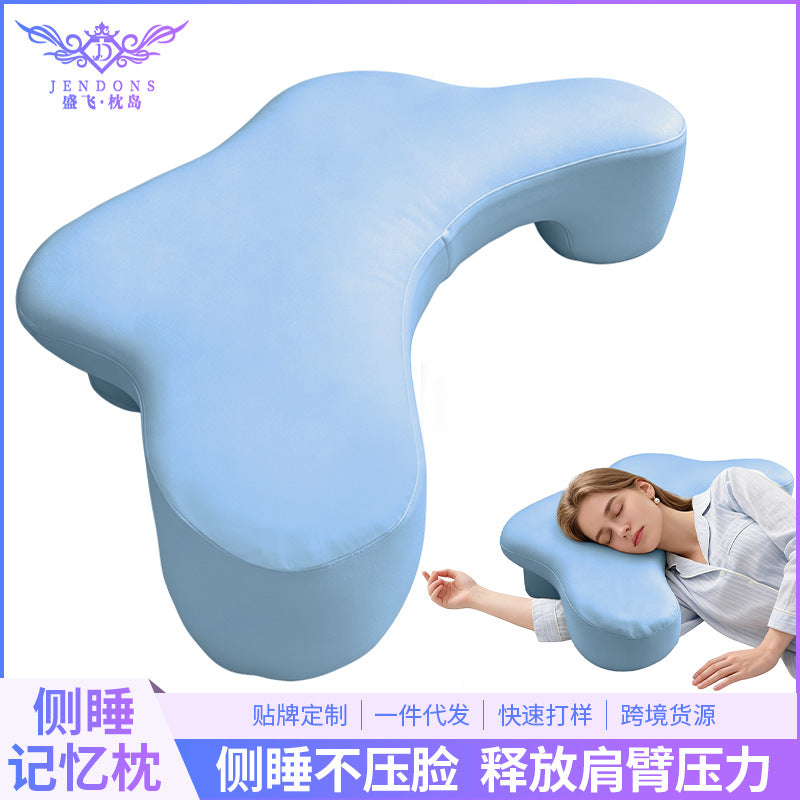 Memory Foam Side Sleeper Pillow with Arm Rest for Pressure Relief