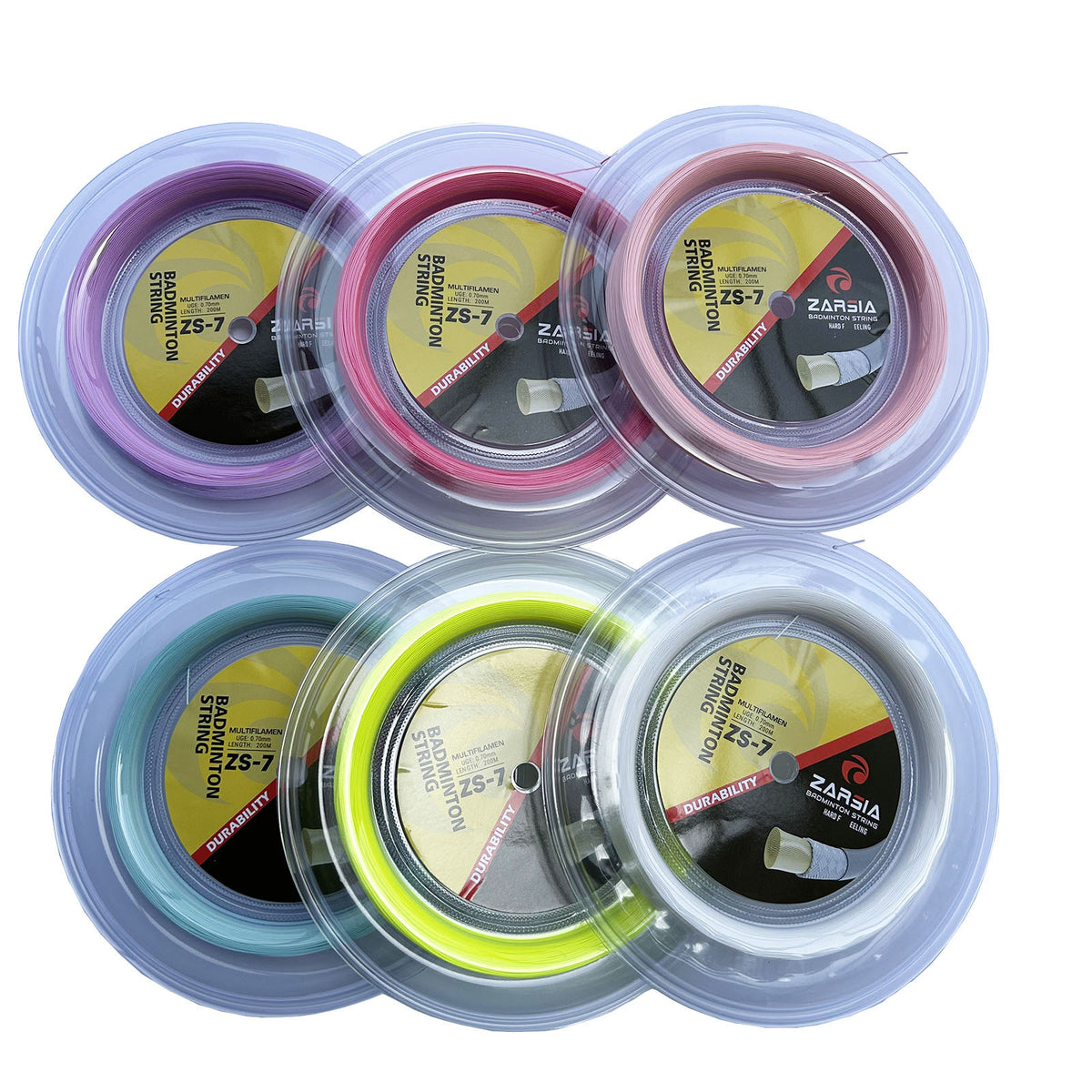 ZARSIA High Elastic Nylon Badminton Racket String 0.7mm for Beginners and Durable Play
