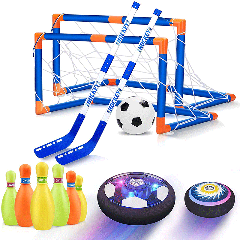LED Hover Soccer Ball with Air Cushion and Goal Set for Indoor Play