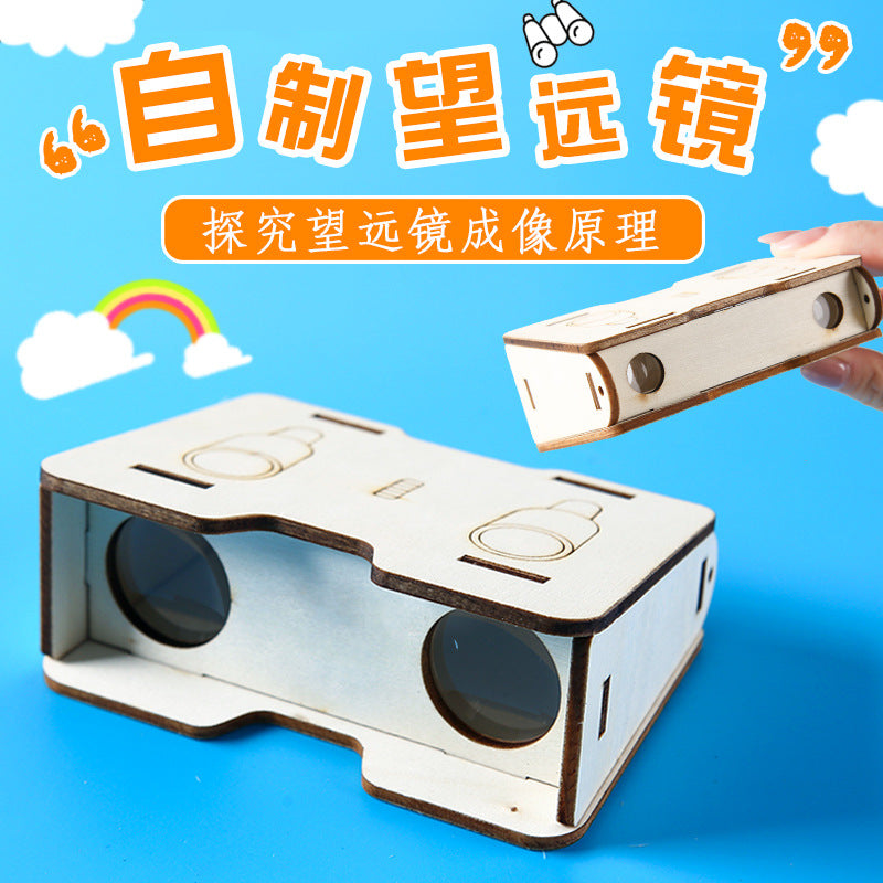Kids' DIY Wooden Telescope Science Experiment Kit