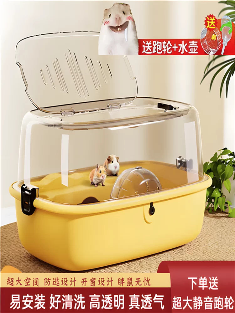 Luxury Hamster Villa Cage Easy Clean Acrylic Transparent Golden Bear Special House Extra Large Cheap Nest