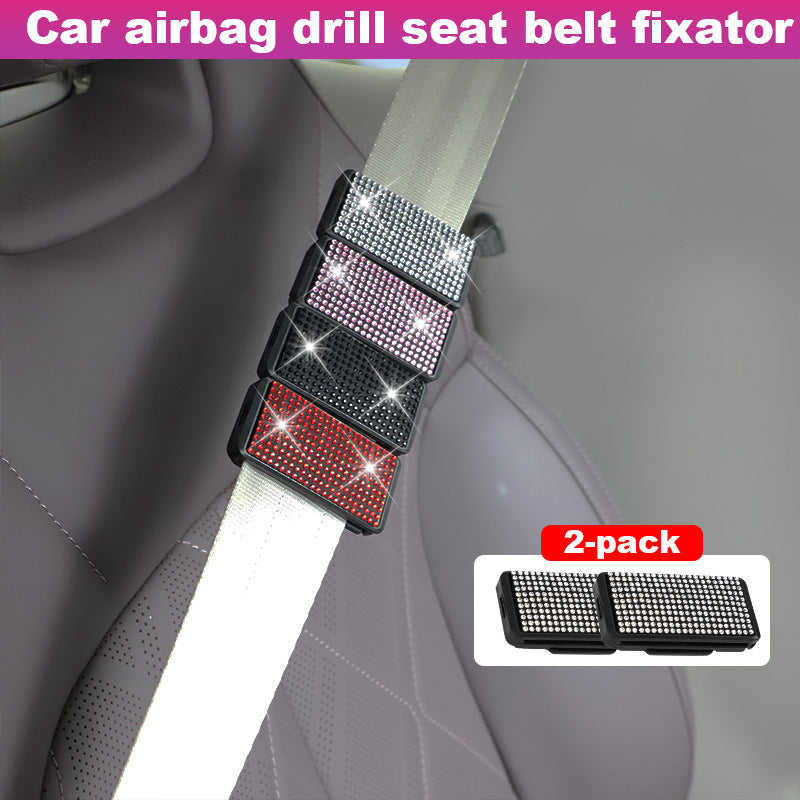 Rhinestone Car Seat Belt Adjuster Clip (2-Pack)