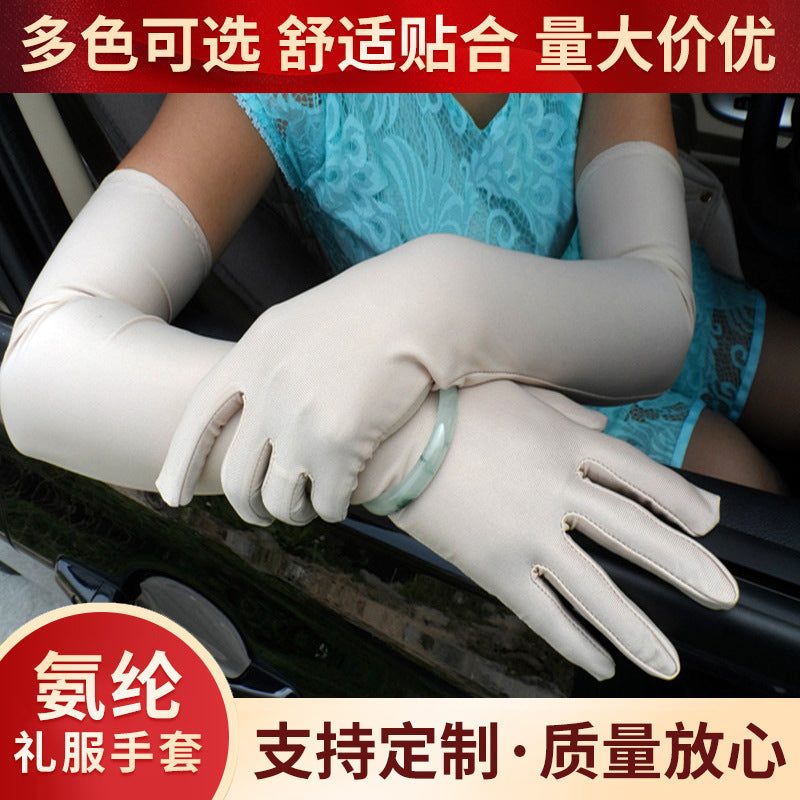 Extra Long High Elastic Spandex UV Protection Arm Sleeves for Summer