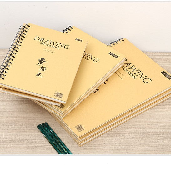 Sketchbook with Hard Cover and Coil Binding for Art Students and Professionals