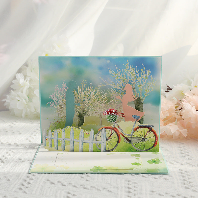 3D Pop-Up Greeting Cards for Birthday, Travel, Teacher's Day, Thank You, and Messages