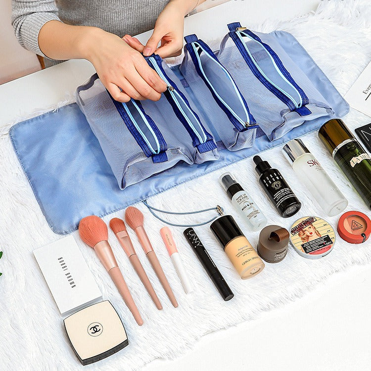 Waterproof 4-in-1 Detachable Cosmetic Bag for Travel and Daily Use