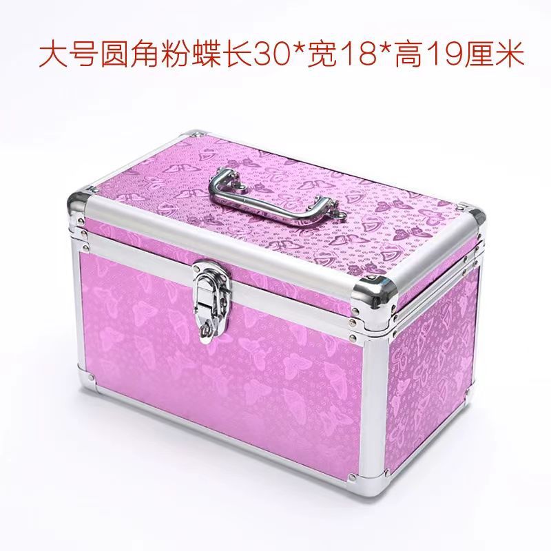 Professional Portable Aluminum Cosmetic Makeup Tool Case with Trays for Nail Techs, Beauticians, and Therapists