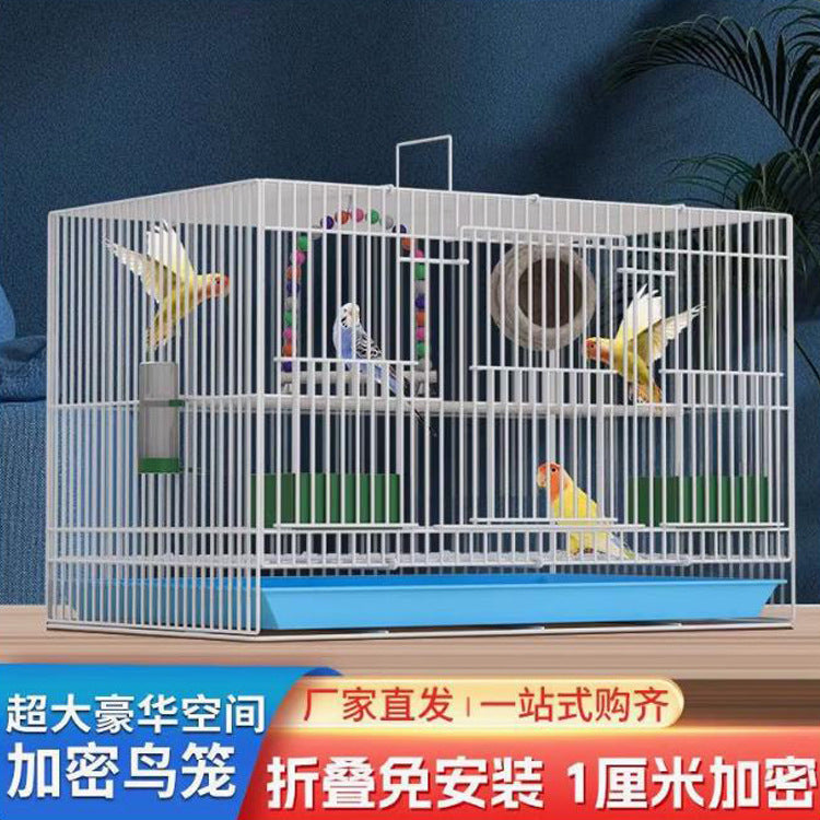 New Large Foldable Bird Cage Ecological Villa for Parakeets Cockatiels Pearl Birds Luxury Cage