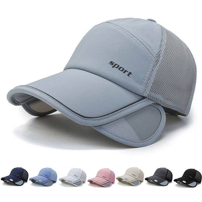 Retractable Brim Sun Protection Baseball Cap for Outdoor Sports Fishing