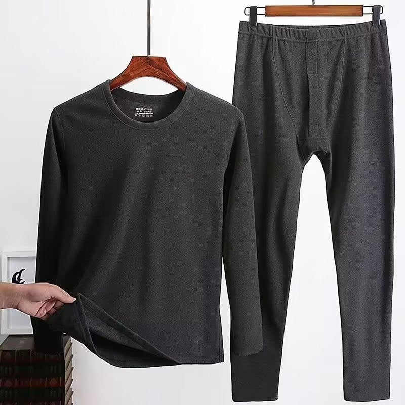 Men's Thermal Underwear Set, Double-Sided Fleece, Seamless, Warm Base Layer