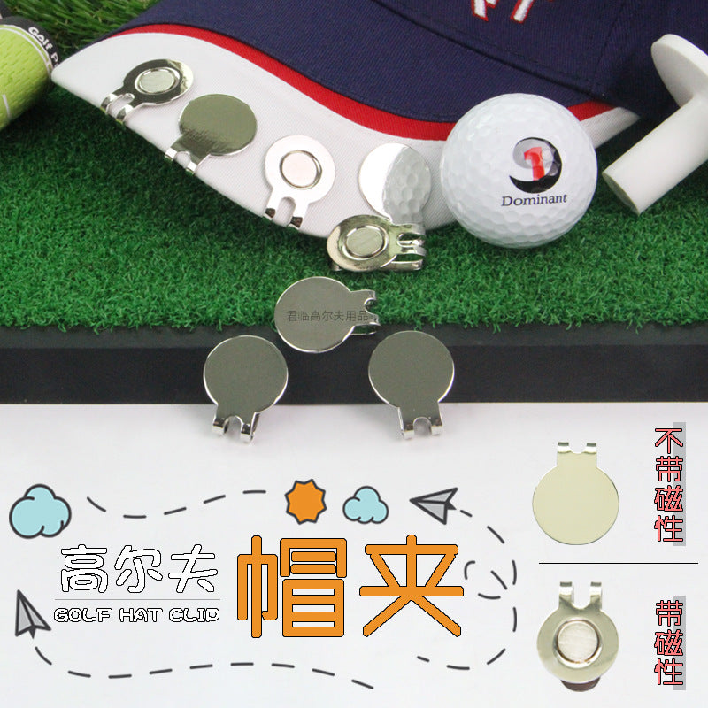 Golf Magnetic Hat Clip with Detachable Ball Marker, Metal