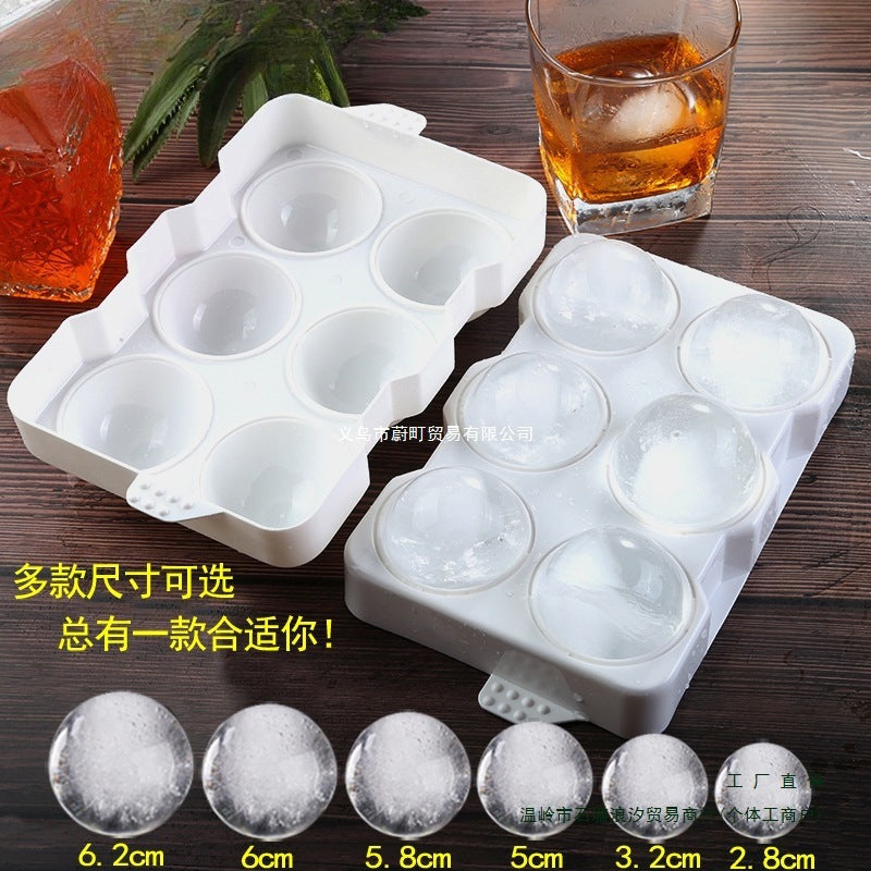 Whiskey Ice Ball Maker Mold for Cocktails and Beverages, Reusable Silicone/PP Ice Cube Tray