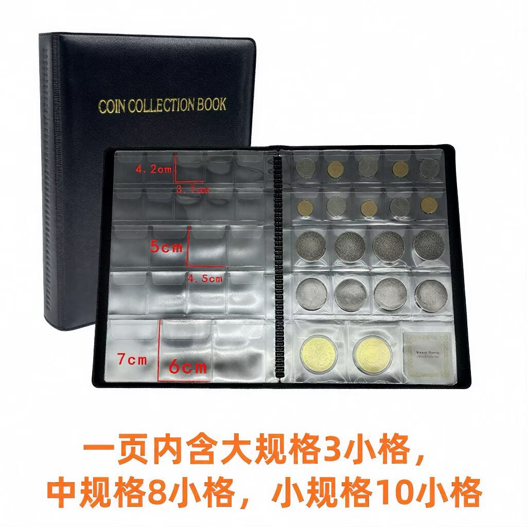 Coin Collection Album Mixed Sizes 210 Pockets Large Capacity for Ancient Coins and Currency