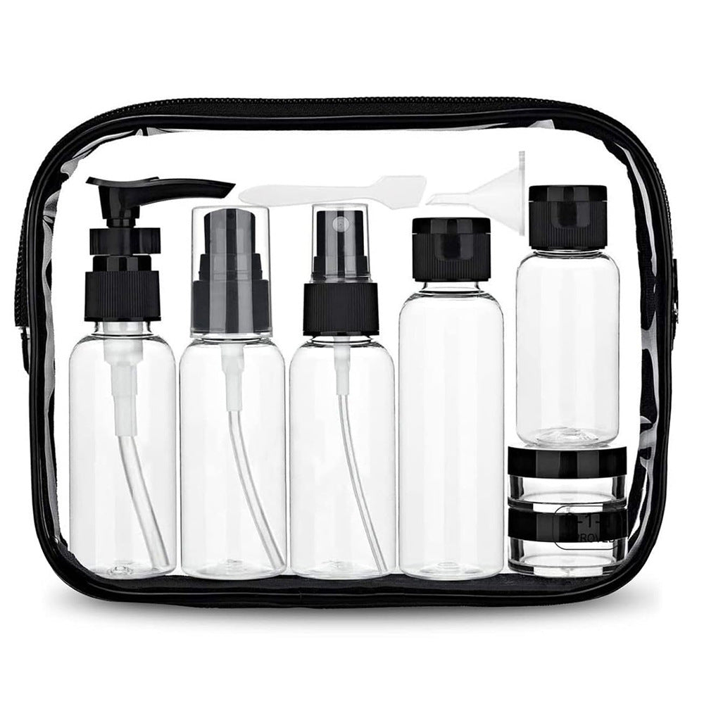 Travel Leak-Proof Dispenser Bottle Set for Shampoo, Lotion, and Cosmetics