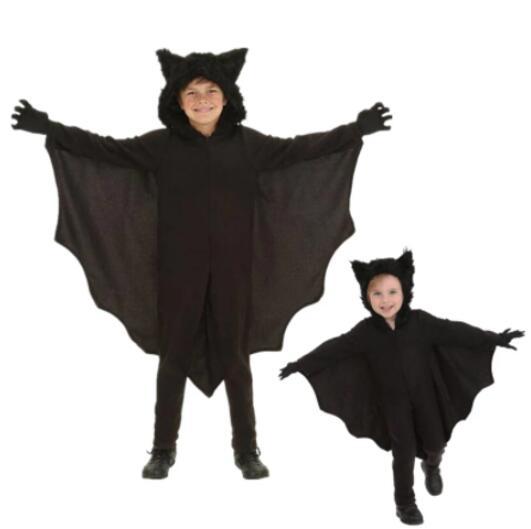 Kids Vampire Bat Halloween Cosplay Costume Hooded Jumpsuit for Boys & Girls