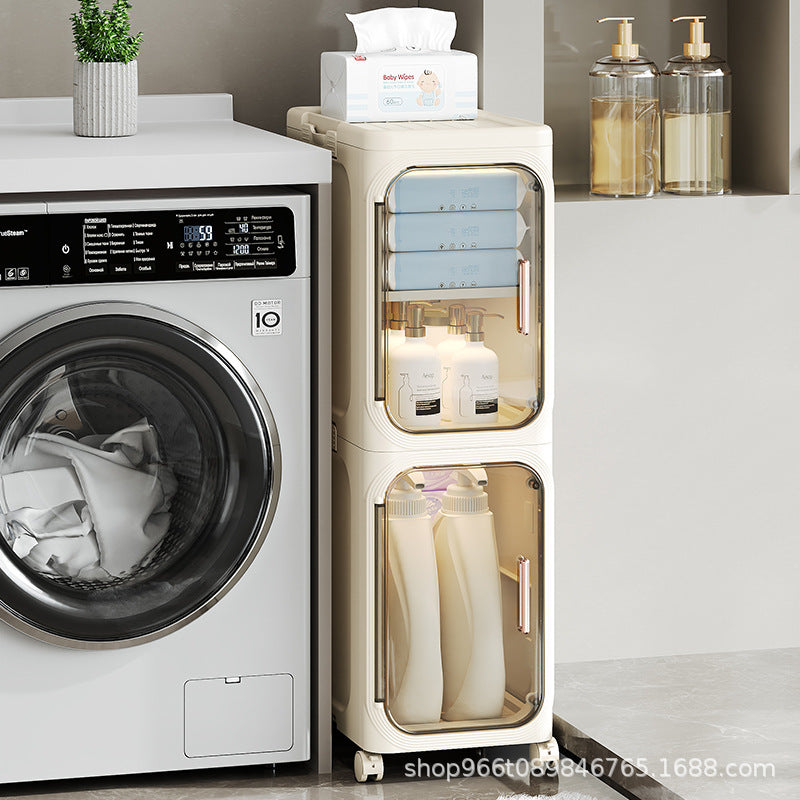 Slim Bathroom Storage Cart with Drawers - Narrow Gap Organizer for Toilet and Shower