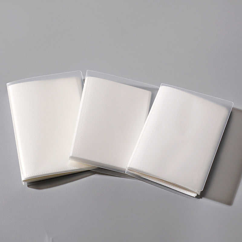 PP Frosted Transparent Photo Album for Instant Photos, Cards, Train Tickets & Postcards, Waterproof & Durable