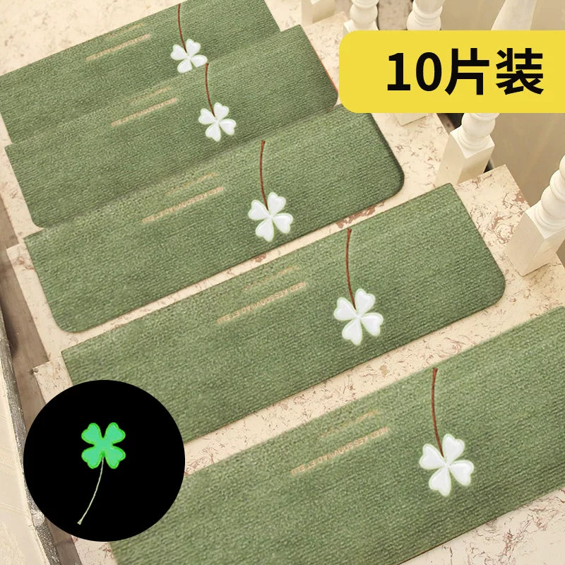 Luminous Stair Treads Self-Adhesive Non-Slip Mats for Home Dormitory Wooden Stairs Carpet