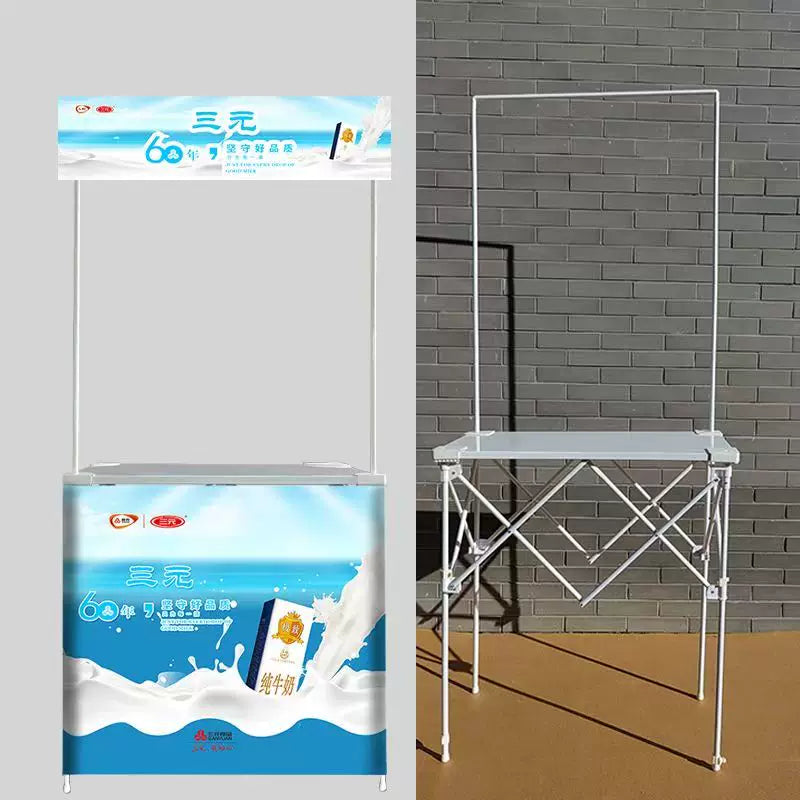 Portable Iron Mesh Promotion Counter Display Stand for Supermarket & Outdoor Events