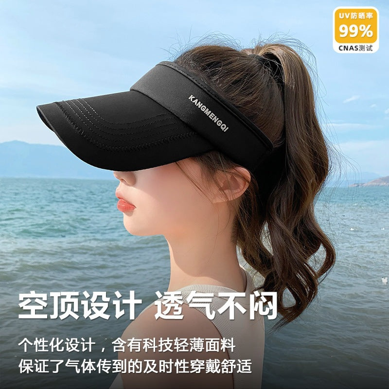 Unisex Summer UV Protection Sun Visor Hat for Outdoor Sports Fishing Cycling Running