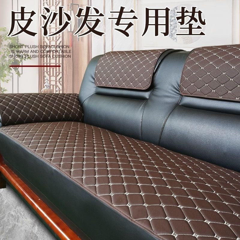 Waterproof Faux Leather Sofa Cushion Cover for Office and Home, All-Season Protection