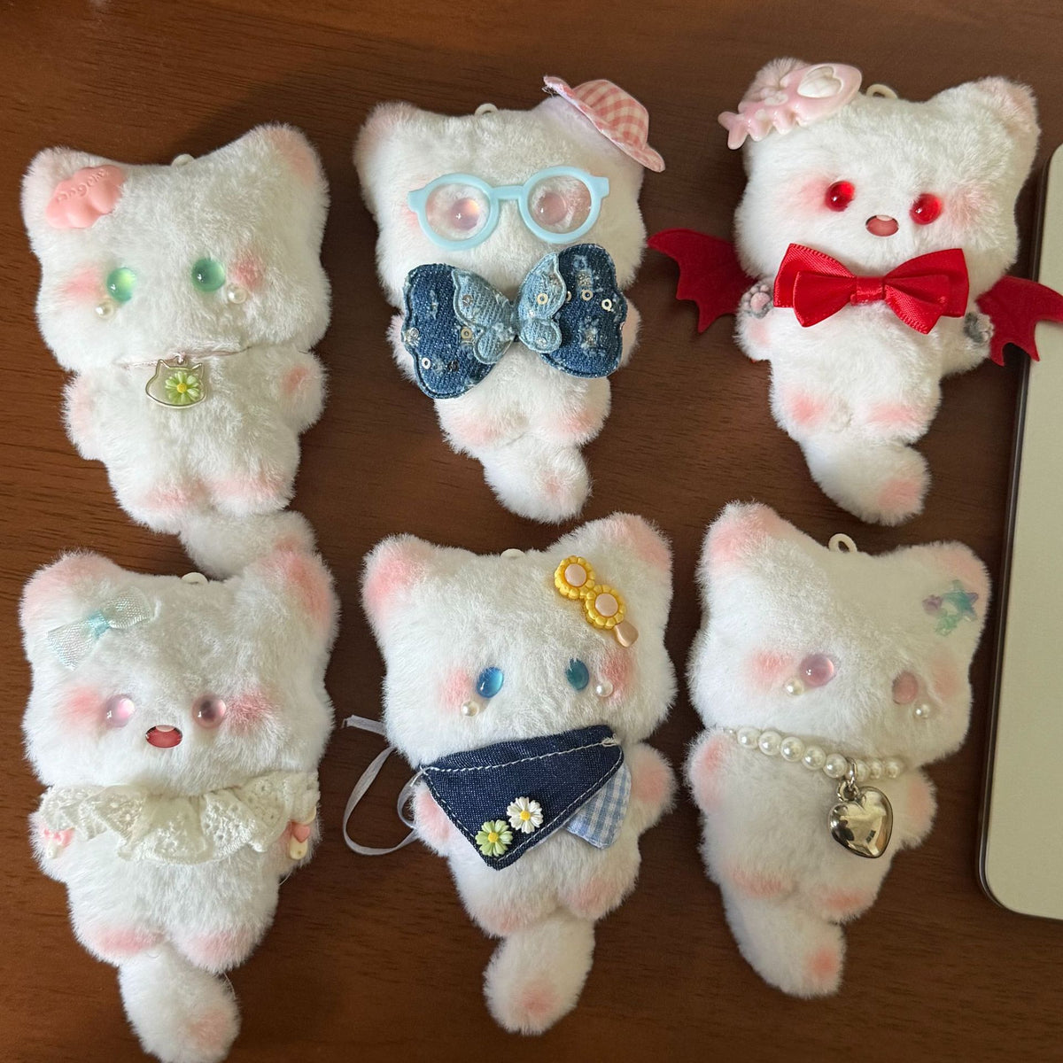 Cute Fox Plush Keychain with Squeaker - Cartoon Animal Bag Charm
