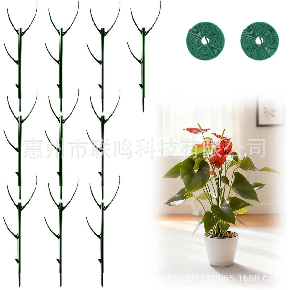 Stackable Plant Support Stakes for Climbing Plants and Potted Flowers