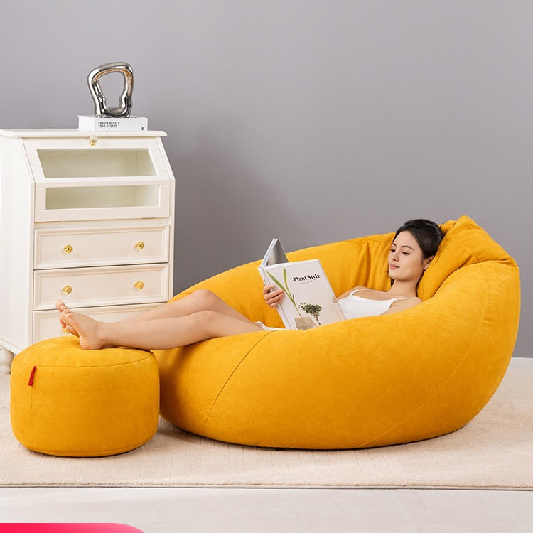 Oversized EPP Bean Bag Chair with Footstool, Washable Cover, for Bedroom Balcony