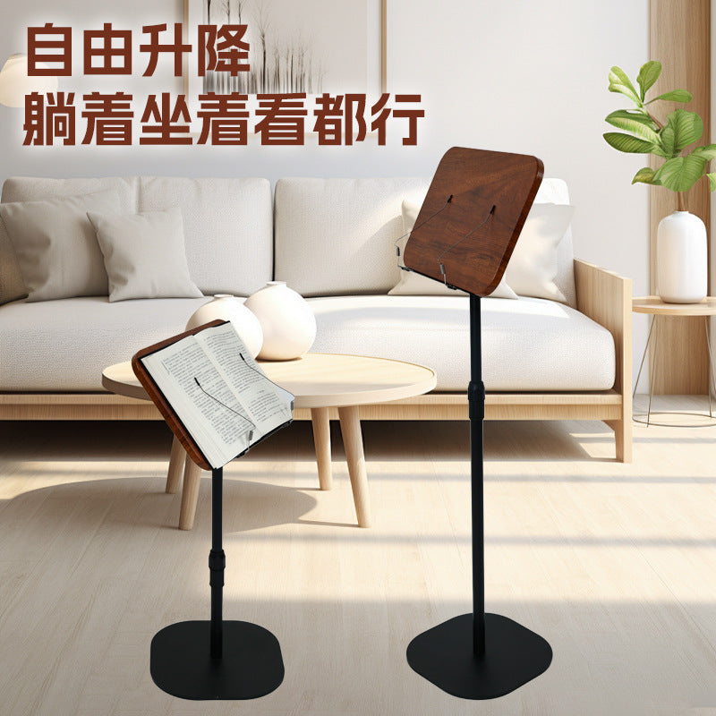 Adjustable Wooden Floor Reading Stand for Music Scores and Early Childhood Education