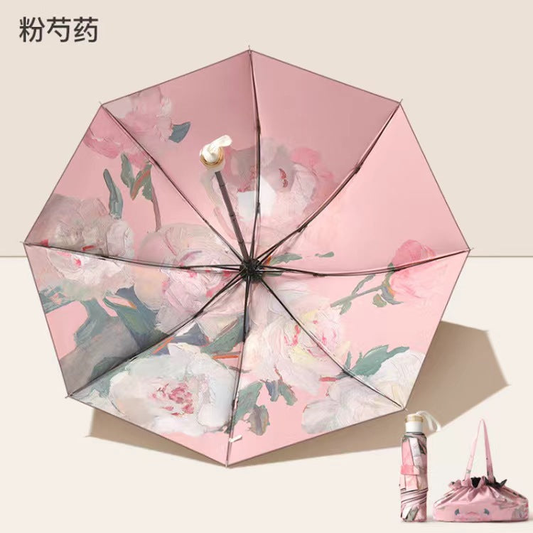 Double-Layer Inverted Umbrella, 8-Rib Windproof UV Protection Sun/Rain Umbrella