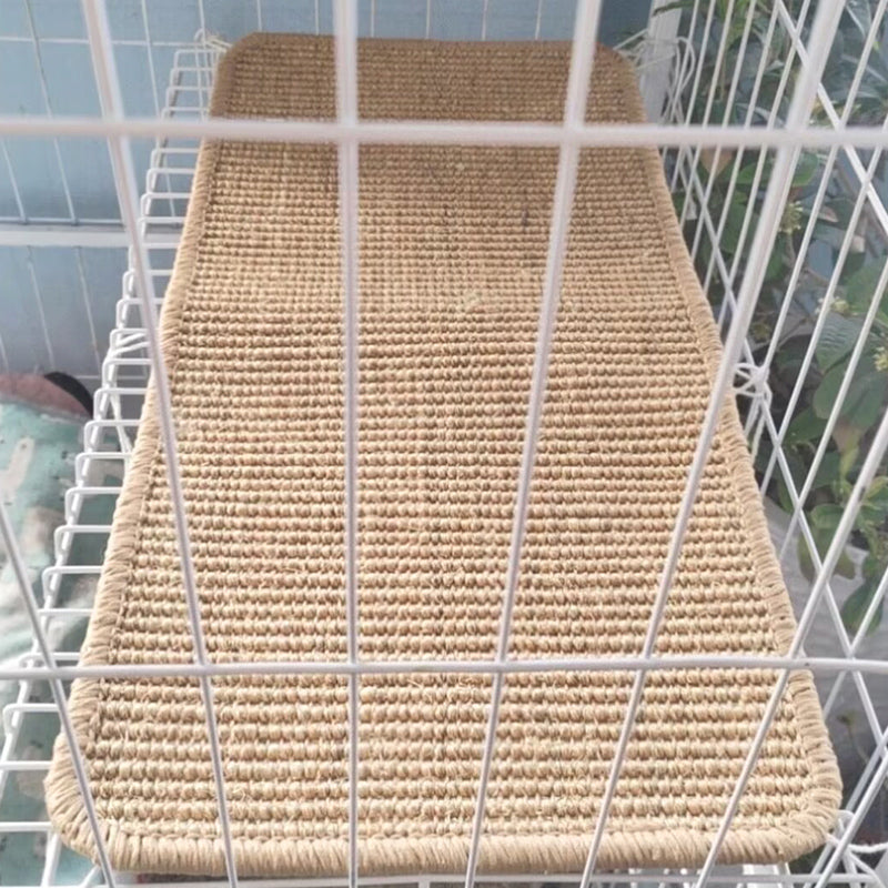 Sisal Cat Scratching Mat for Cage Ladder Platforms, Wear-Resistant & Non-Shedding